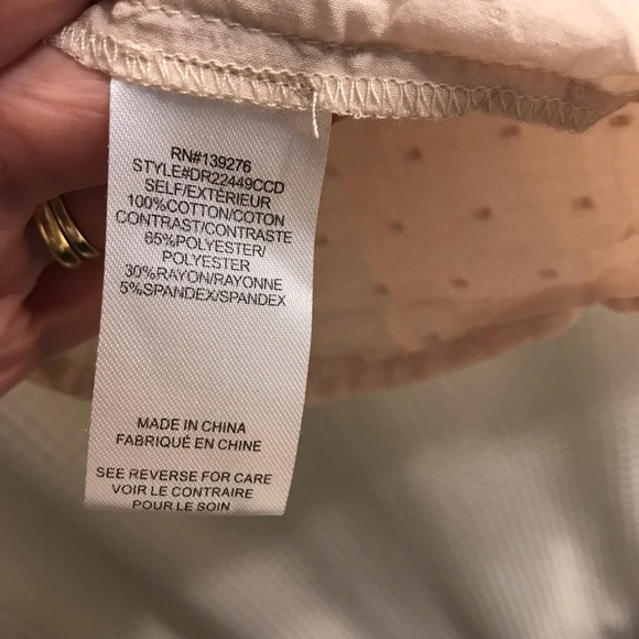 EUC DR2 by Daniel Rainn tan peplum high neck blouse - Picture 6 of 10